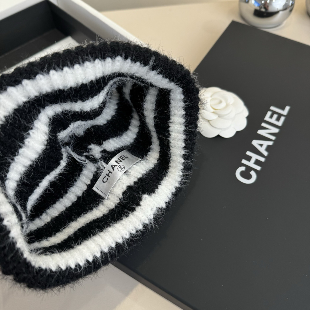 Chanel香奈儿秋冬款新款毛线帽, 百分百羊毛面料🐑