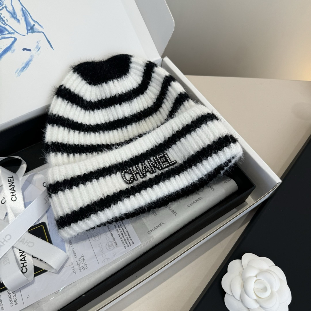 Chanel香奈儿秋冬款新款毛线帽, 百分百羊毛面料🐑