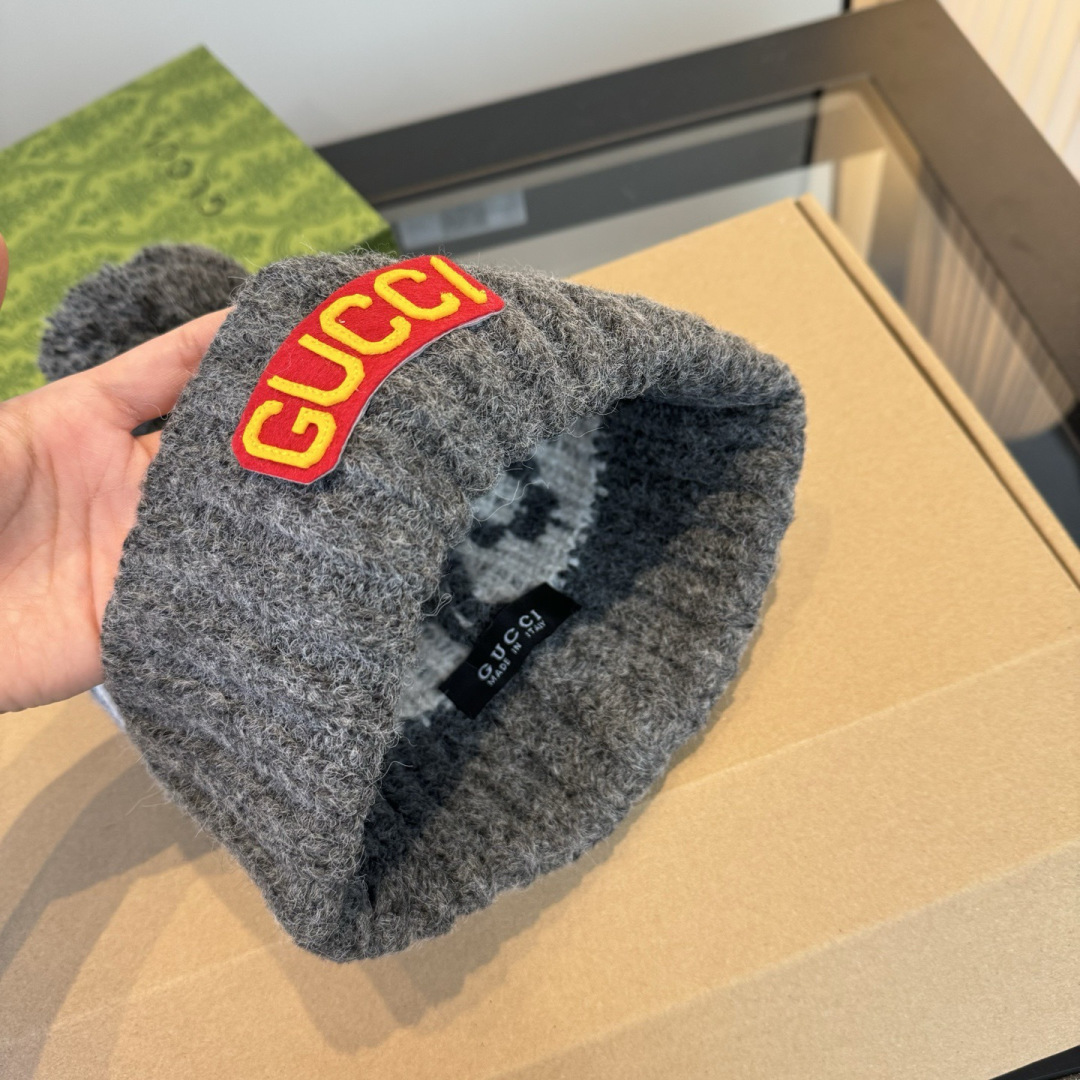 Gucci古奇新款针织毛线帽