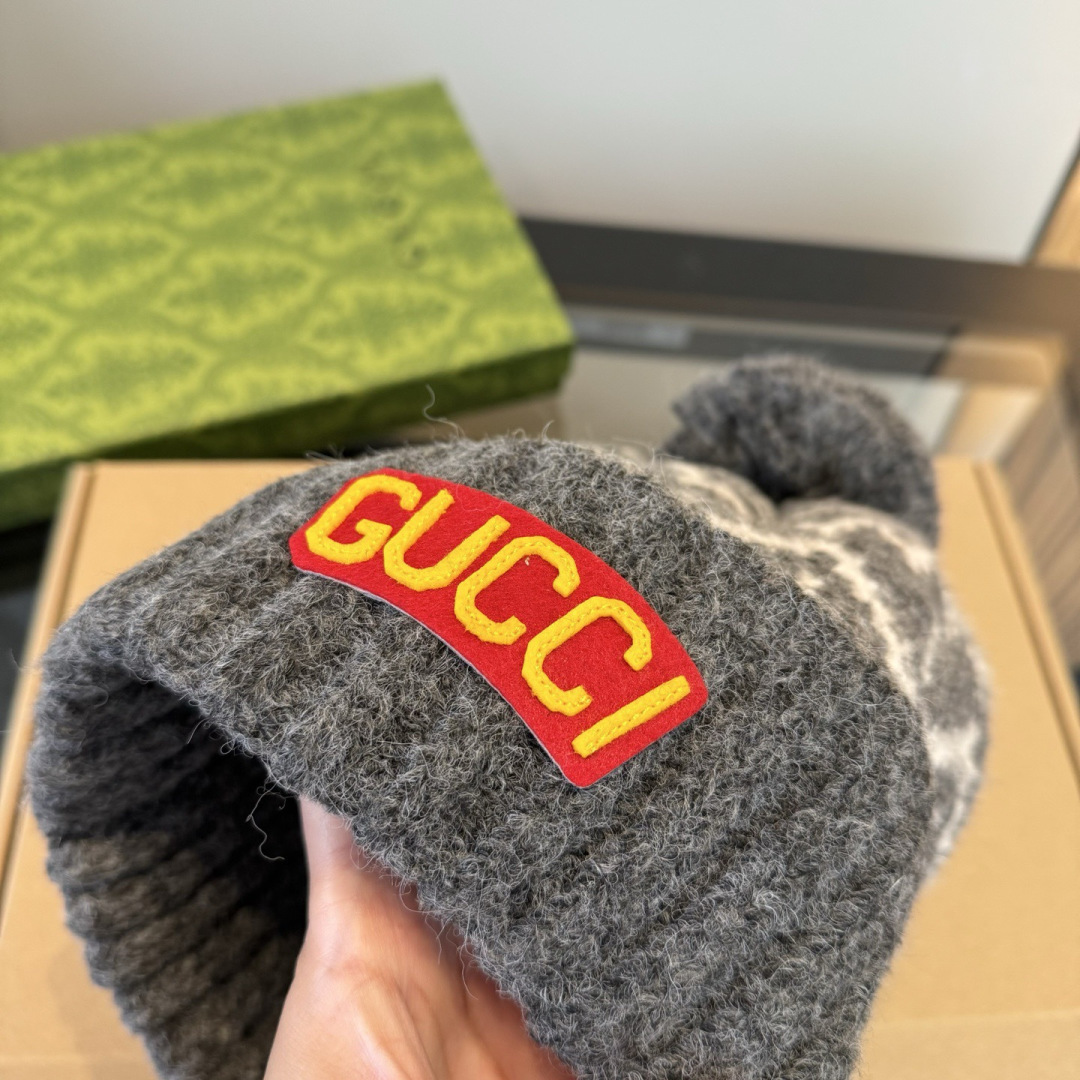 Gucci古奇新款针织毛线帽