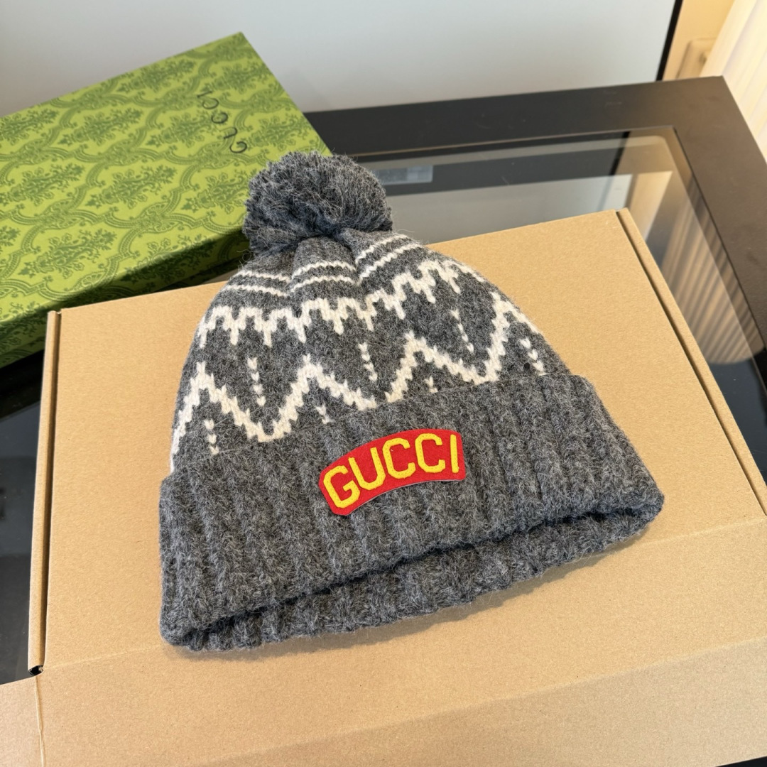 Gucci古奇新款针织毛线帽