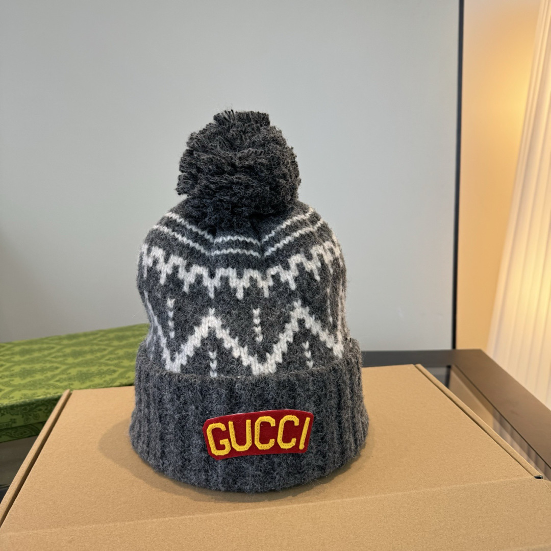 Gucci古奇新款针织毛线帽