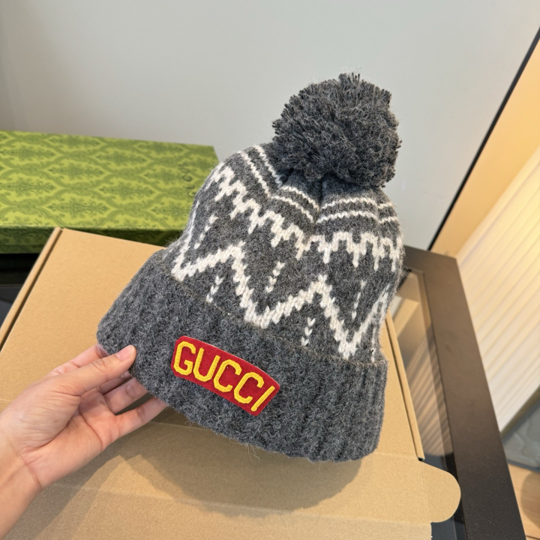 Gucci古奇新款针织毛线帽