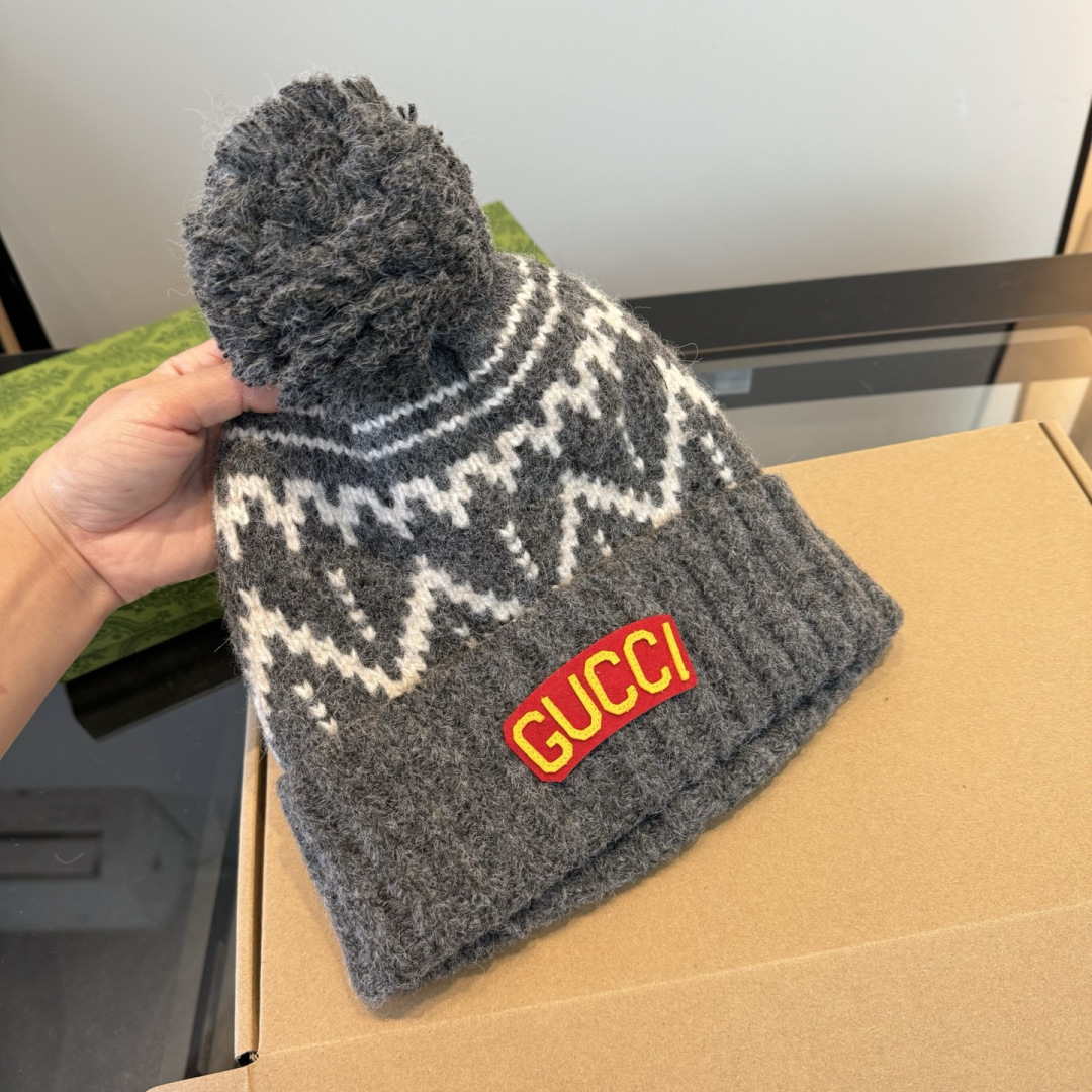 Gucci古奇新款针织毛线帽