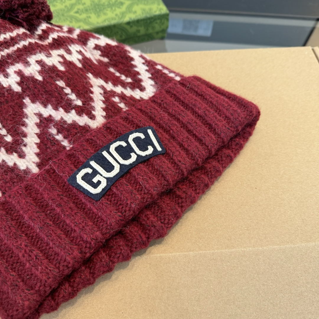 Gucci古奇新款针织毛线帽