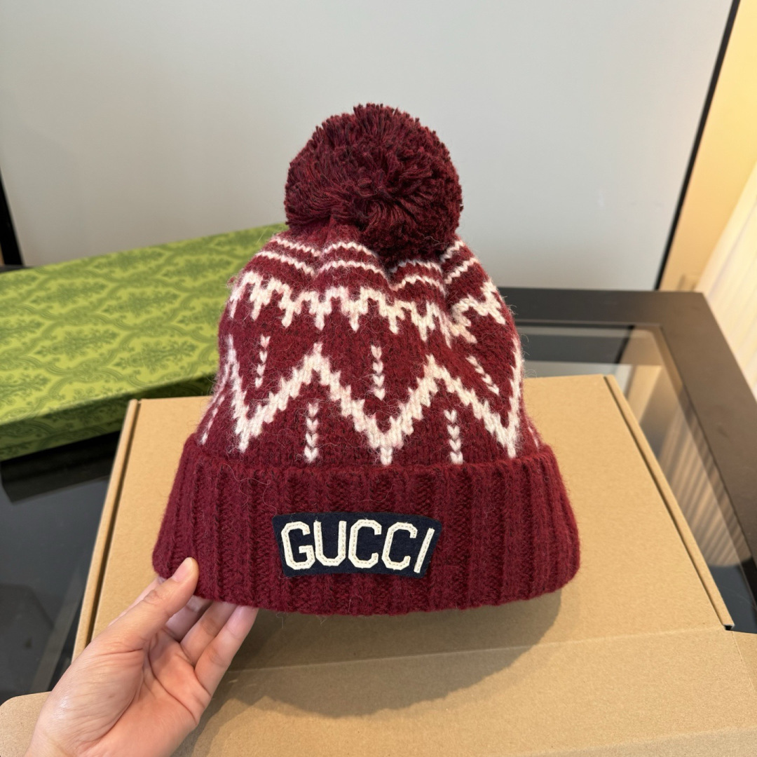 Gucci古奇新款针织毛线帽