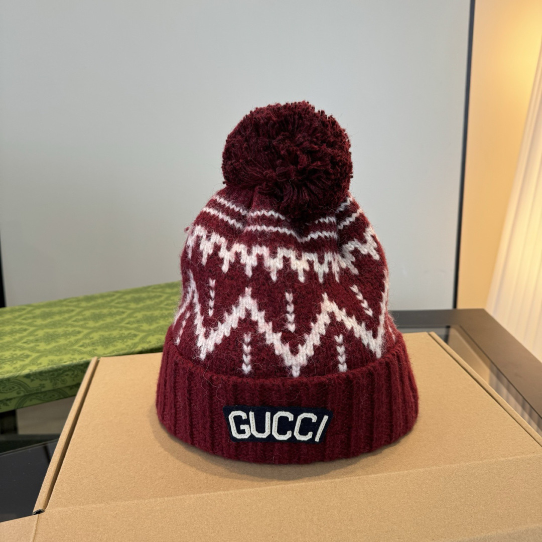 Gucci古奇新款针织毛线帽