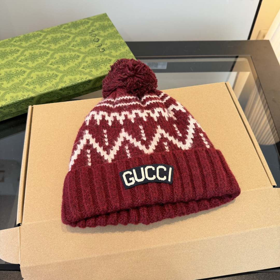Gucci古奇新款针织毛线帽
