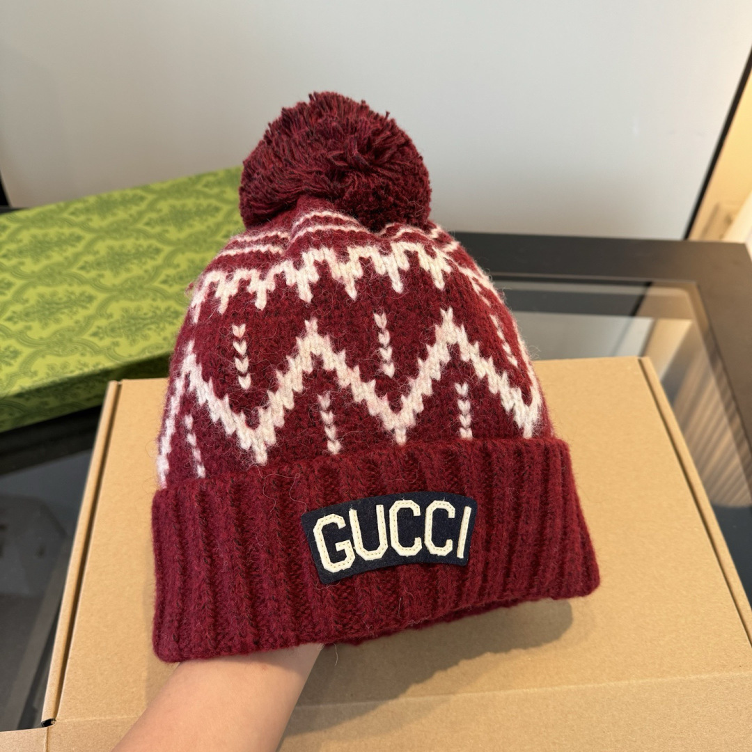 Gucci古奇新款针织毛线帽