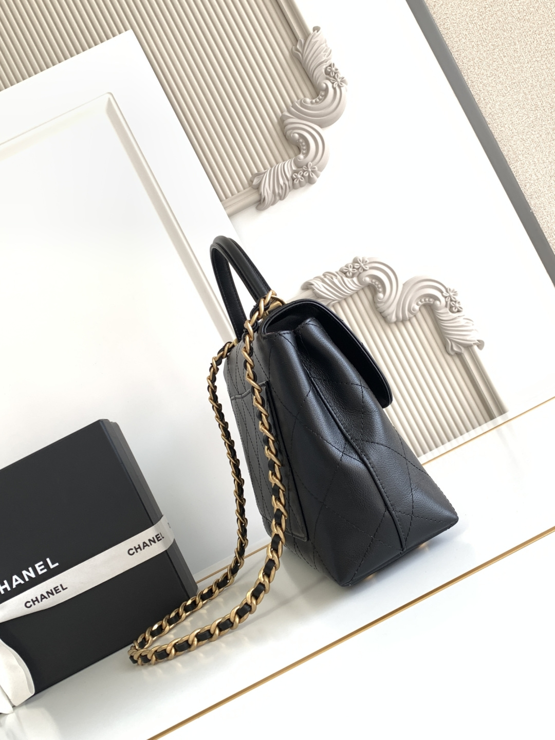 Chanel 25S白金公文口盖包太帅了吧 口盖包太有气场啦有点像公文包哈哈哈、可手提着满满的