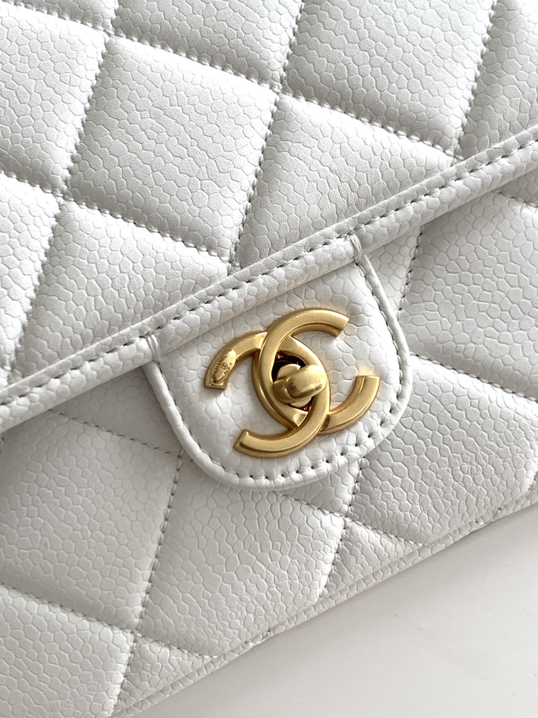 Chanel 19 Flap Bag, White Grained Calfskin & Gold-Tone Metal, 18 x 24 x 6 cm 7 cmp a1752391414501 7764