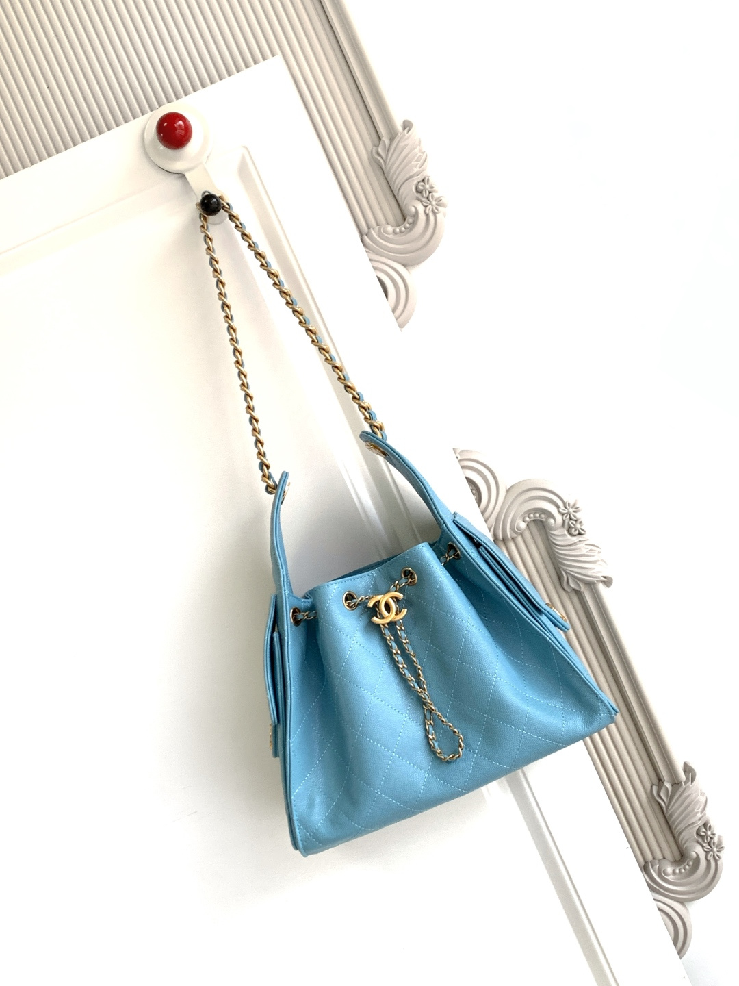Chanel Style Black Leather Hobo Bag Lookbook Reference image 1