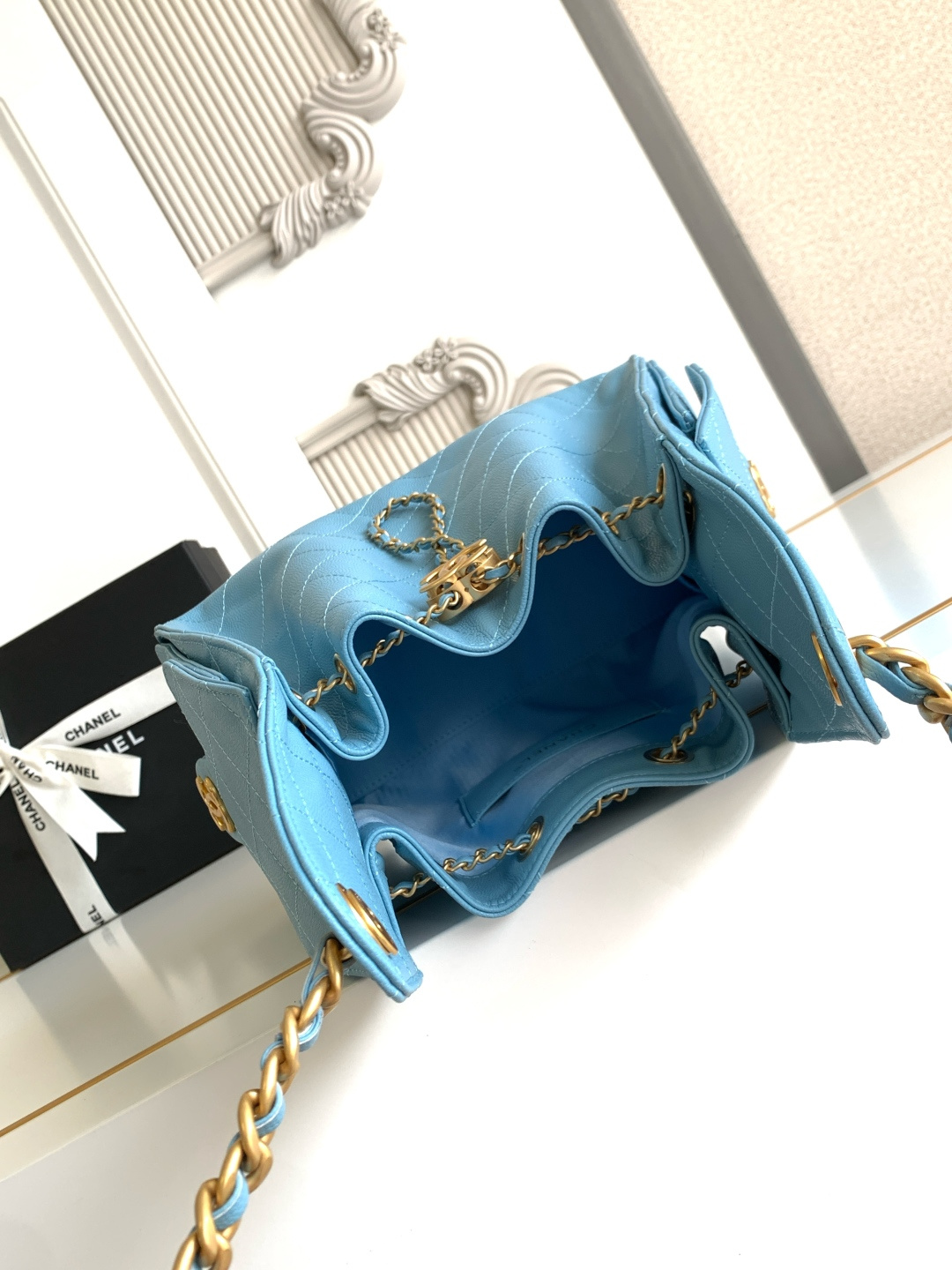 Chanel Style Black Leather Hobo Bag style reference detail image 6 from source 785839