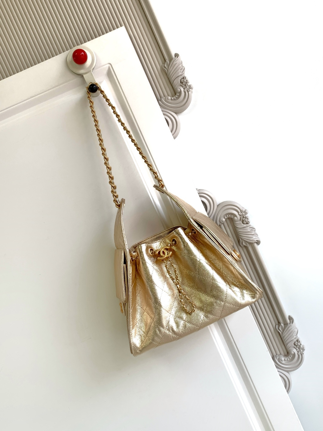 Chanel Style Black Leather Hobo Bag Lookbook Reference image 1