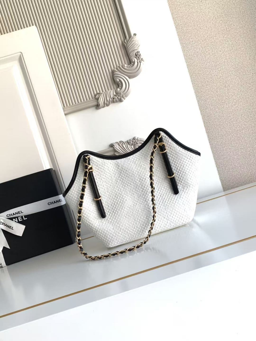 Chanel Style Leather Tote Bag style reference detail image 3 from source 785920