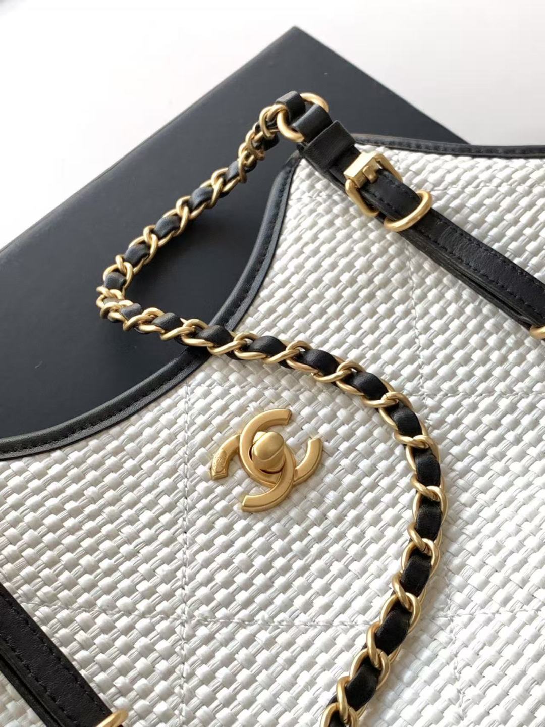 Chanel Style Leather Tote Bag style reference detail image 6 from source 785920
