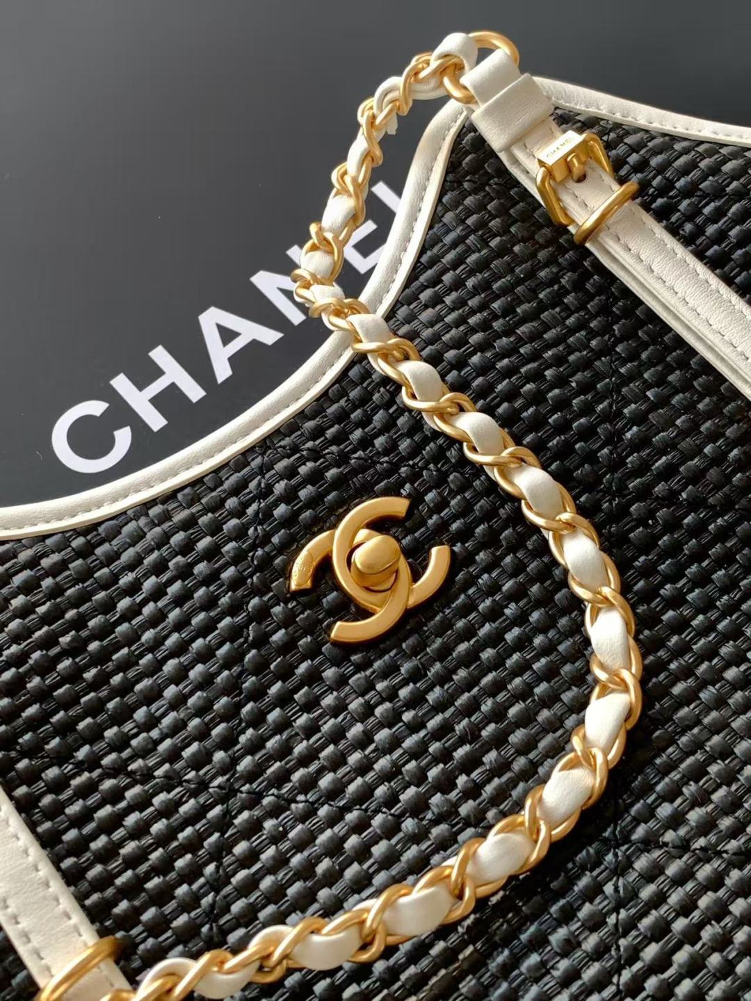 Chanel Style Leather Tote Bag style reference detail image 6 from source 785921
