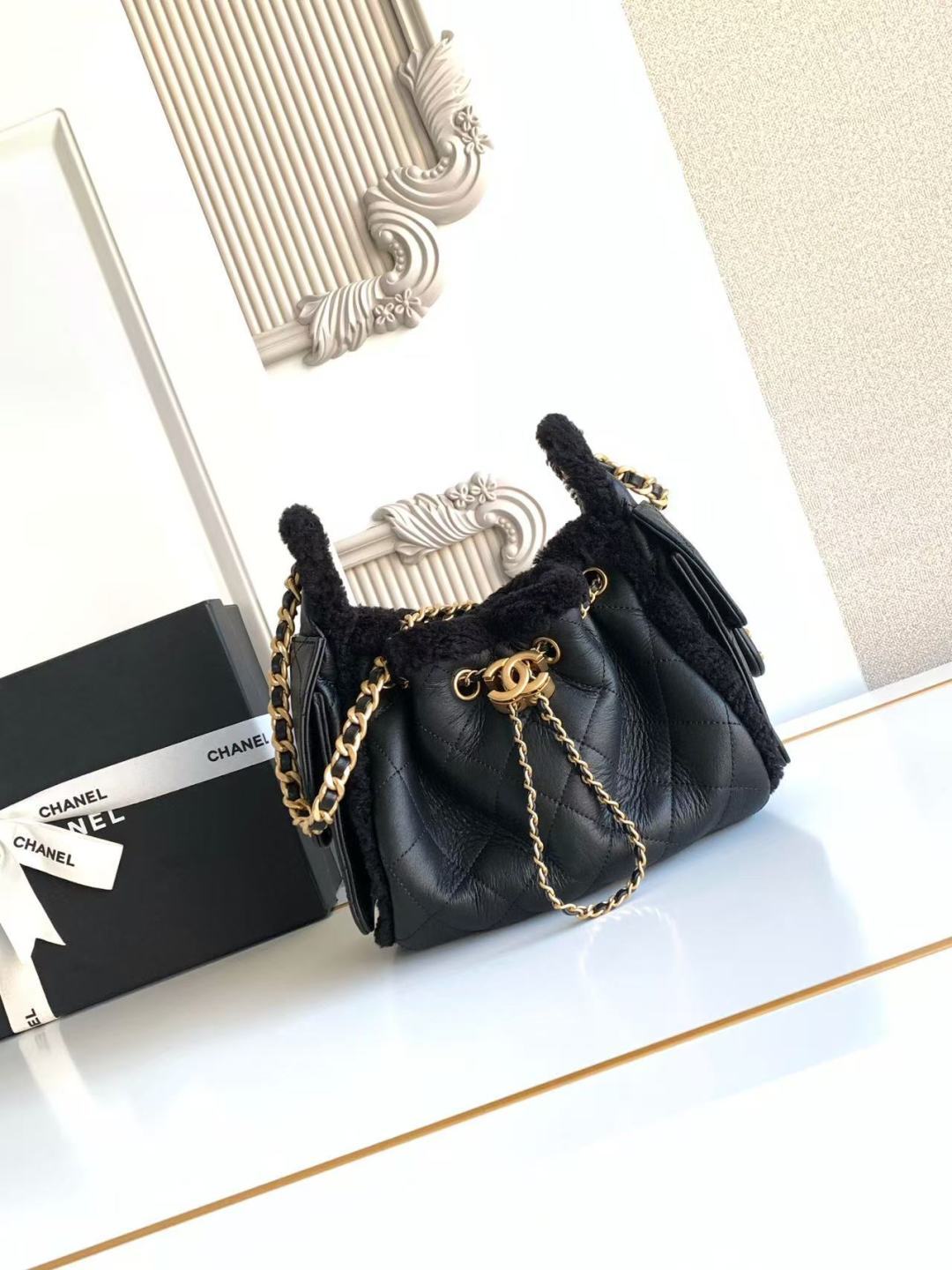 Chanel Style Leather Hobo Bag Lookbook Reference image 2