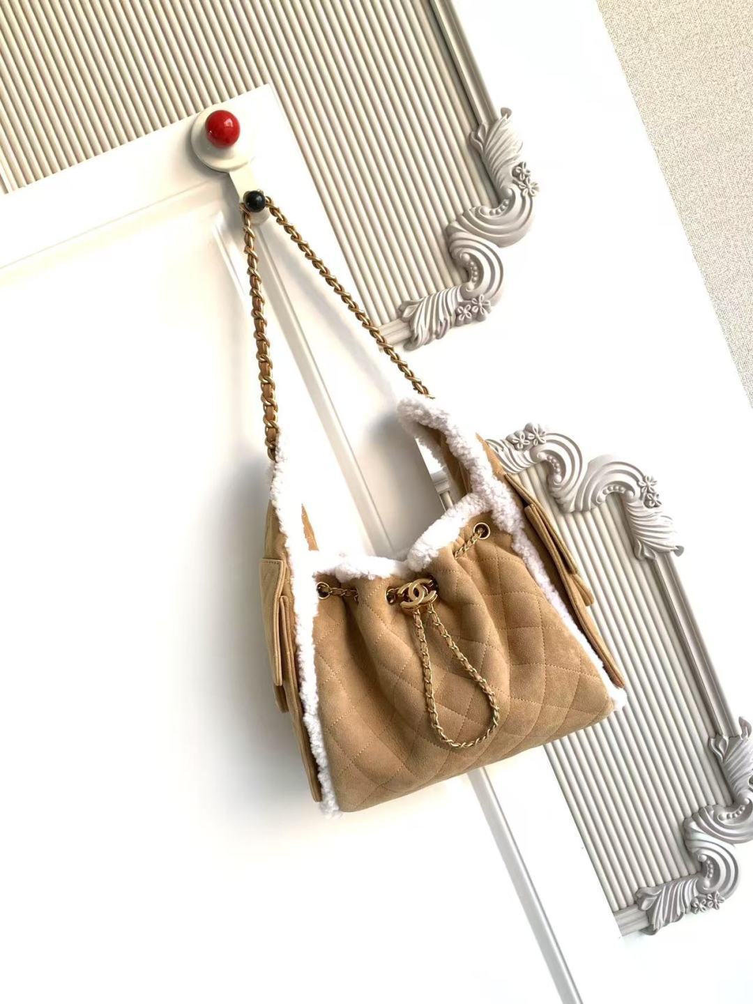 Chanel Style Black Leather Hobo Bag Lookbook Reference image 1