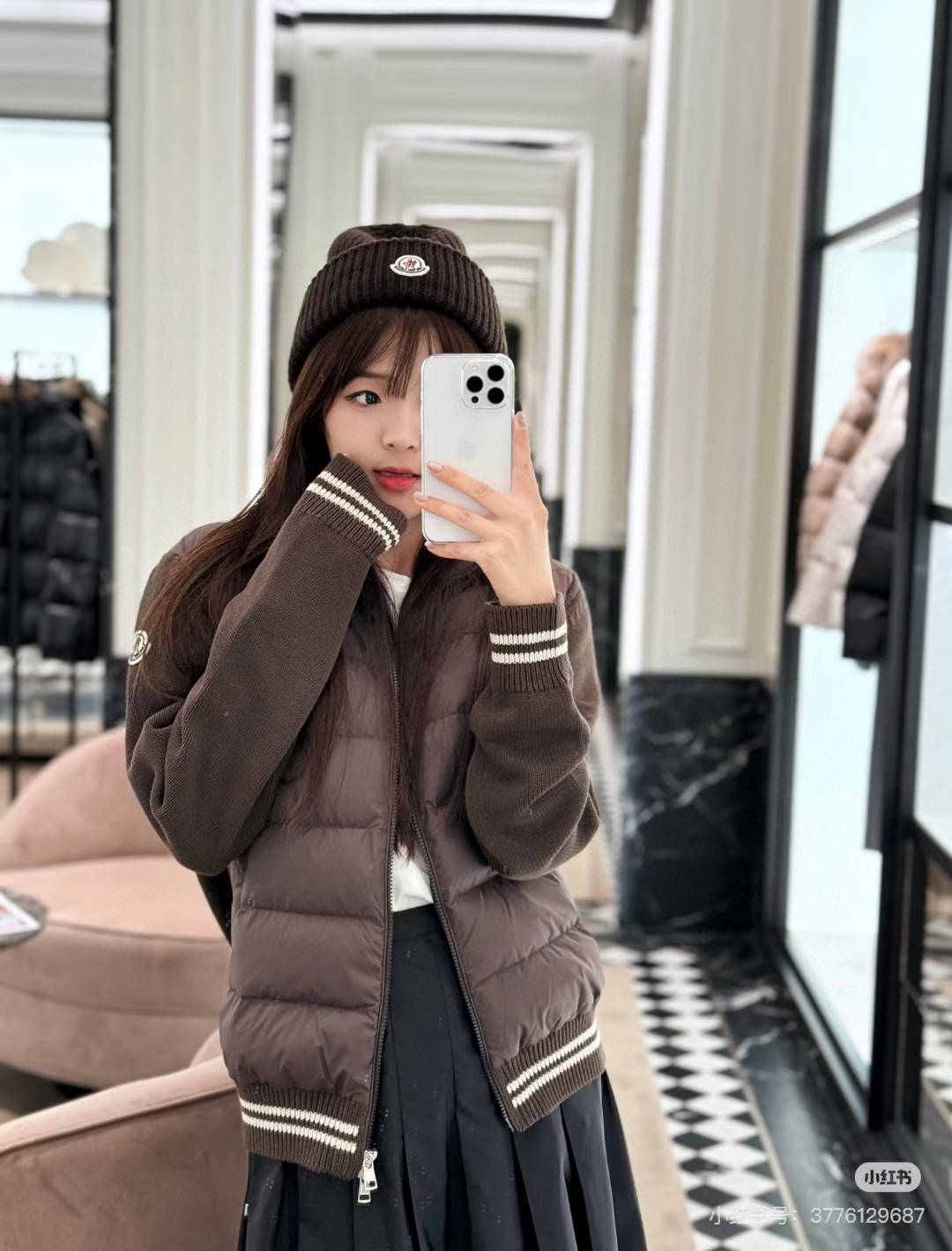 羽绒 Moncler 蒙口 羊毛针织衫羽绒拼接 官网图同步上新～黑色 咖啡色