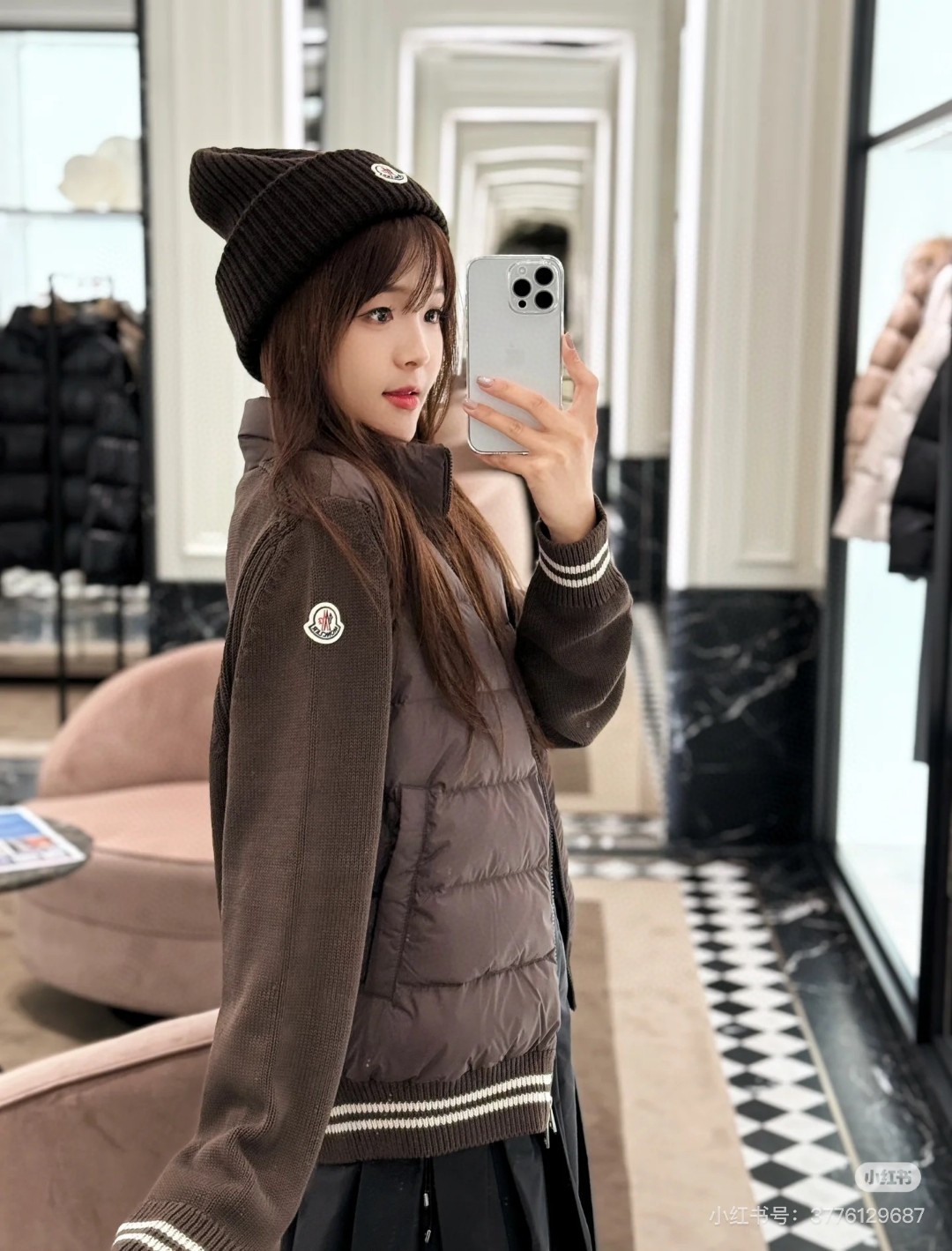 羽绒 Moncler 蒙口 羊毛针织衫羽绒拼接 官网图同步上新～黑色 咖啡色
