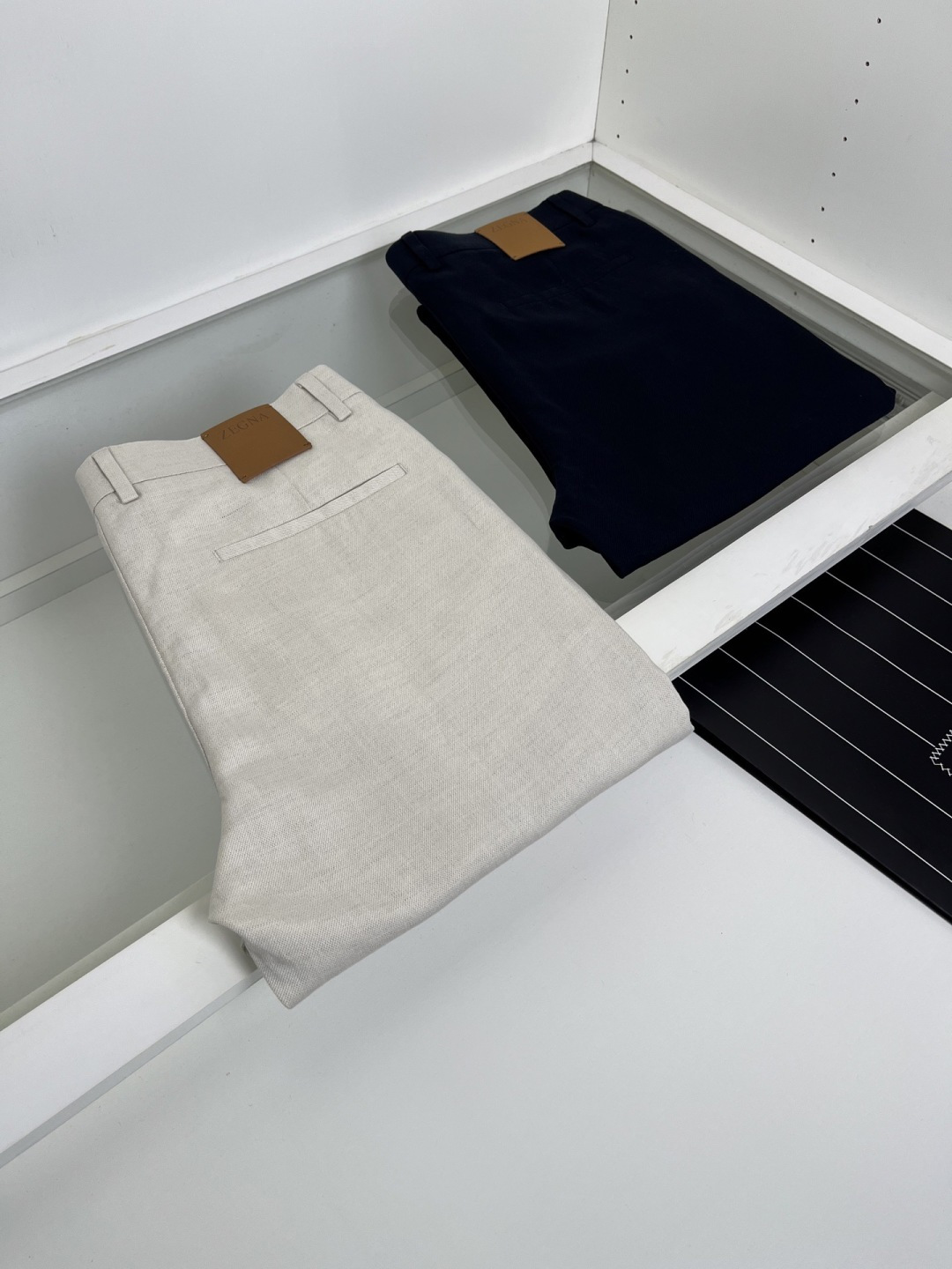 High-quality 公司订单ZE*NA杰*亚 品质控推荐！口碑款 天丝亚麻老钱西裤腰直筒休闲裤 经