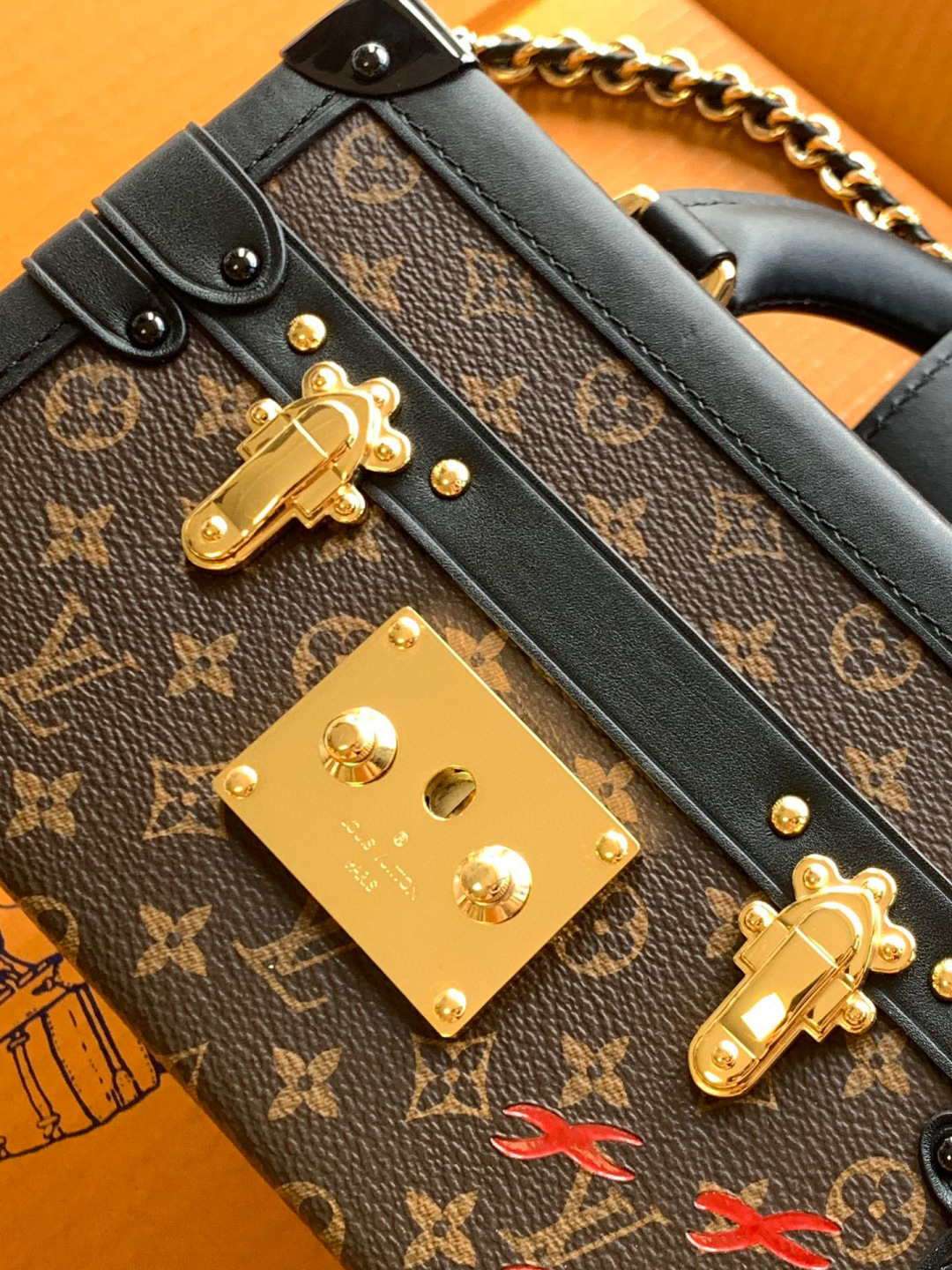 Louis Vuitton 全钢M46755老花（对版） 盒子包箱子系列