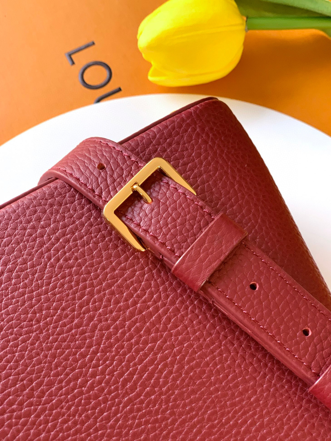 Louis Vuitton 全钢 M25404 枣红金 本款Capucines BB手袋取材 Taurillon 牛皮革