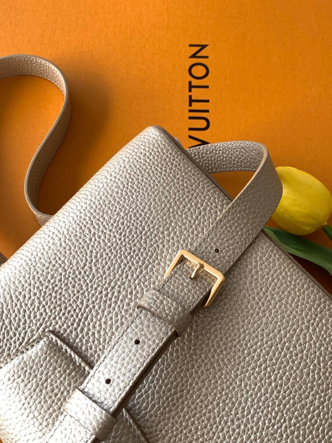 Louis Vuitton 全钢 M25404 金属卡其金扣本款Capucines BB手袋取材 Taurillon 牛皮革