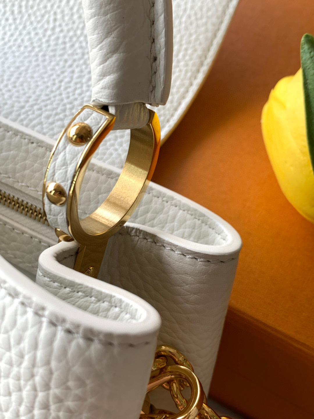 Louis Vuitton 全钢五金 M20844进口牛皮白色金扣