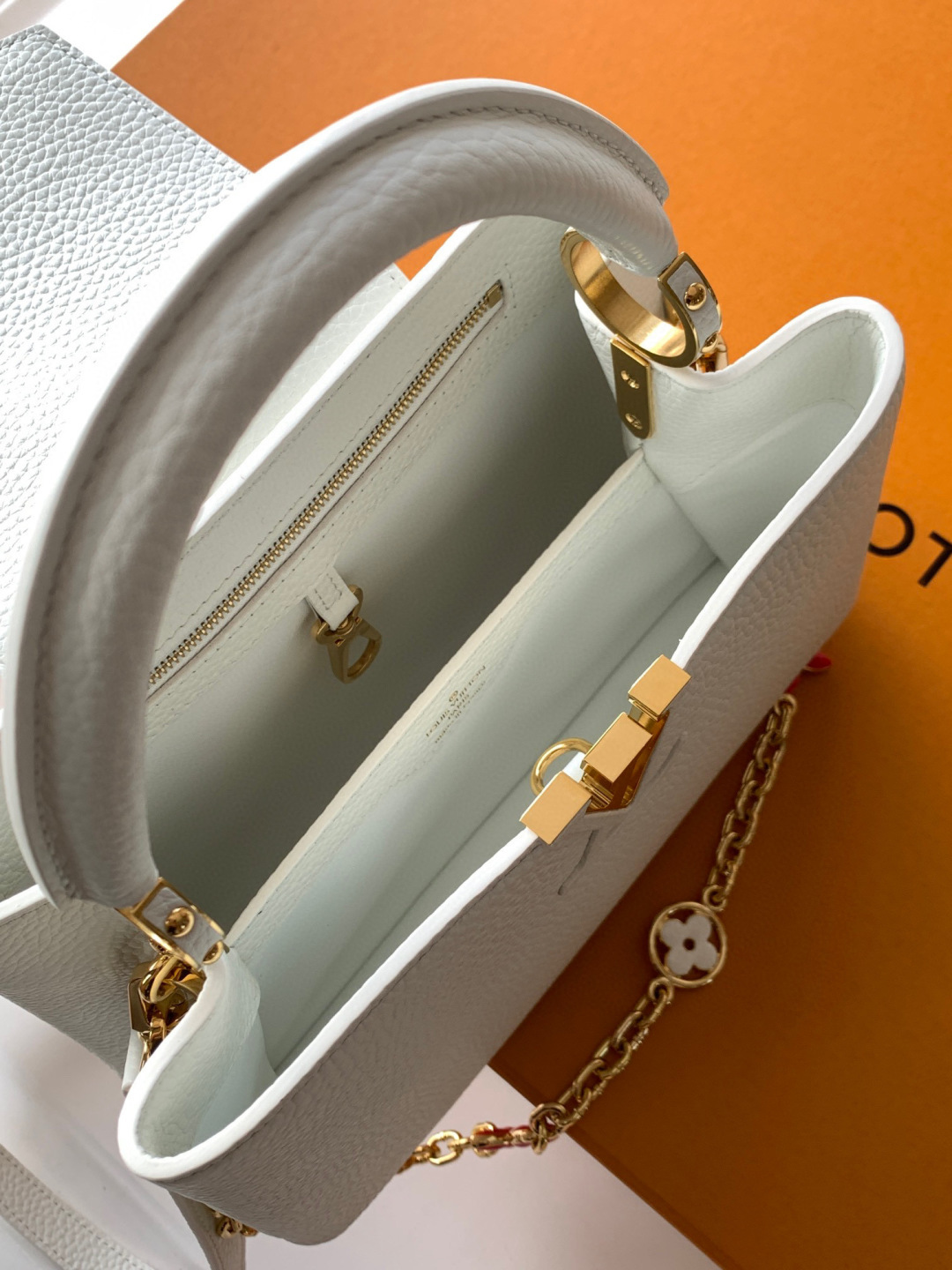 Louis Vuitton 全钢五金 M20844进口牛皮白色金扣