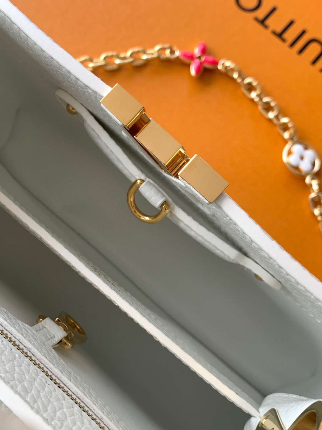 Louis Vuitton 全钢五金 M20844进口牛皮白色金扣
