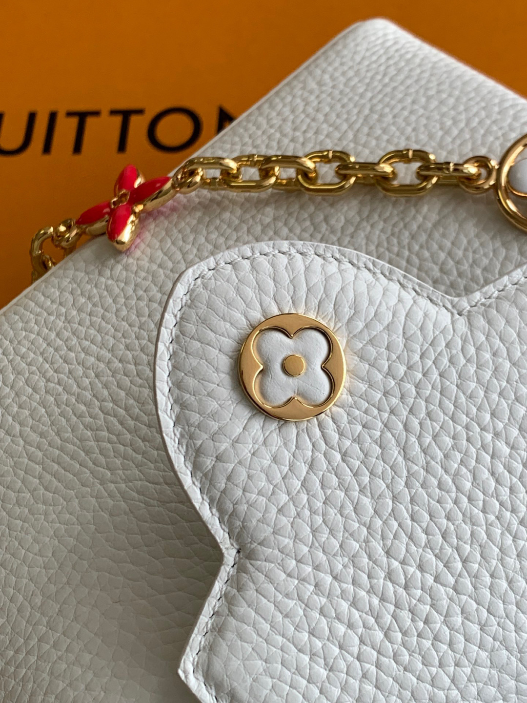 Louis Vuitton 全钢五金 M20845进口牛皮白色金扣