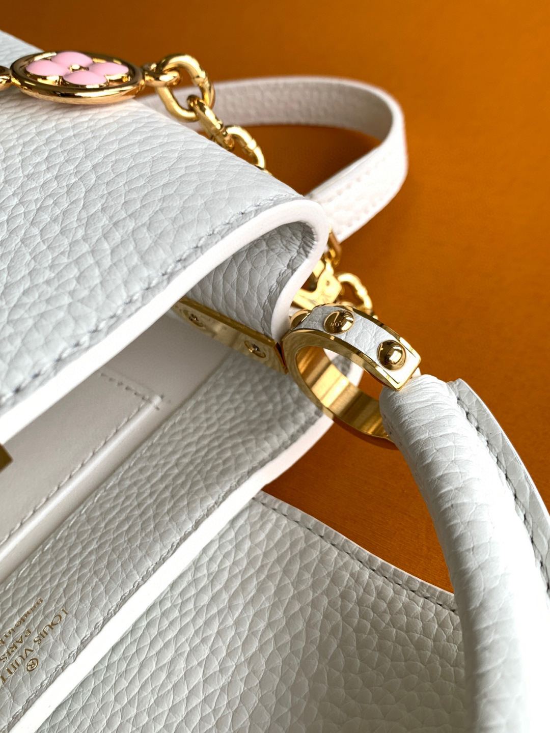 Louis Vuitton 全钢五金 M20845进口牛皮白色金扣