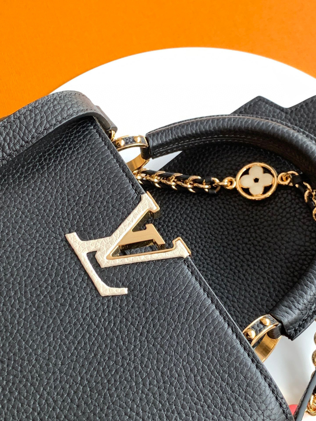 Louis Vuitton 动态芯片版 全钢进口牛皮 M23950黑色配白色金升级版五金