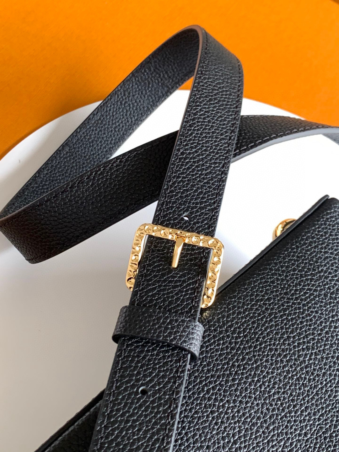 Louis Vuitton 全钢五金 变码芯片 配全套包装 M24672进口牛皮黑色金扣中号本款capucines east