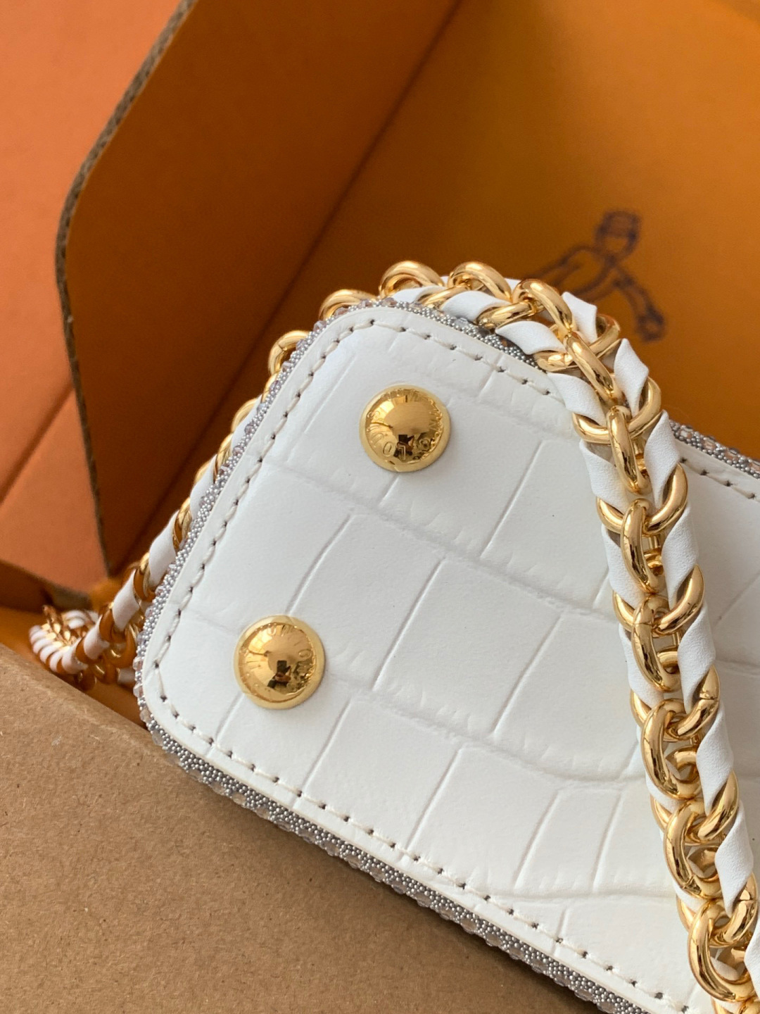 Louis Vuitton 全钢五金 采用原进口皮 原进口水晶钻 全手工镶嵌水晶钻 超迷你M83087黑