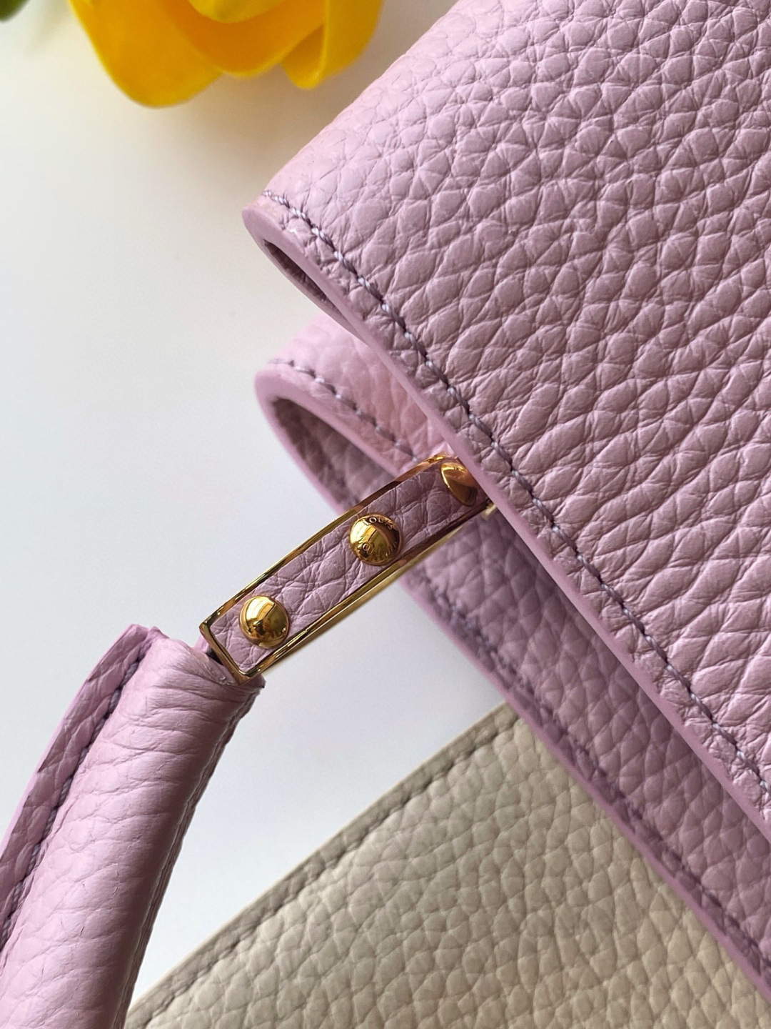 Louis Vuitton 动态芯片版 全钢五金进口牛皮 M23950深粉紫配珍珠白金