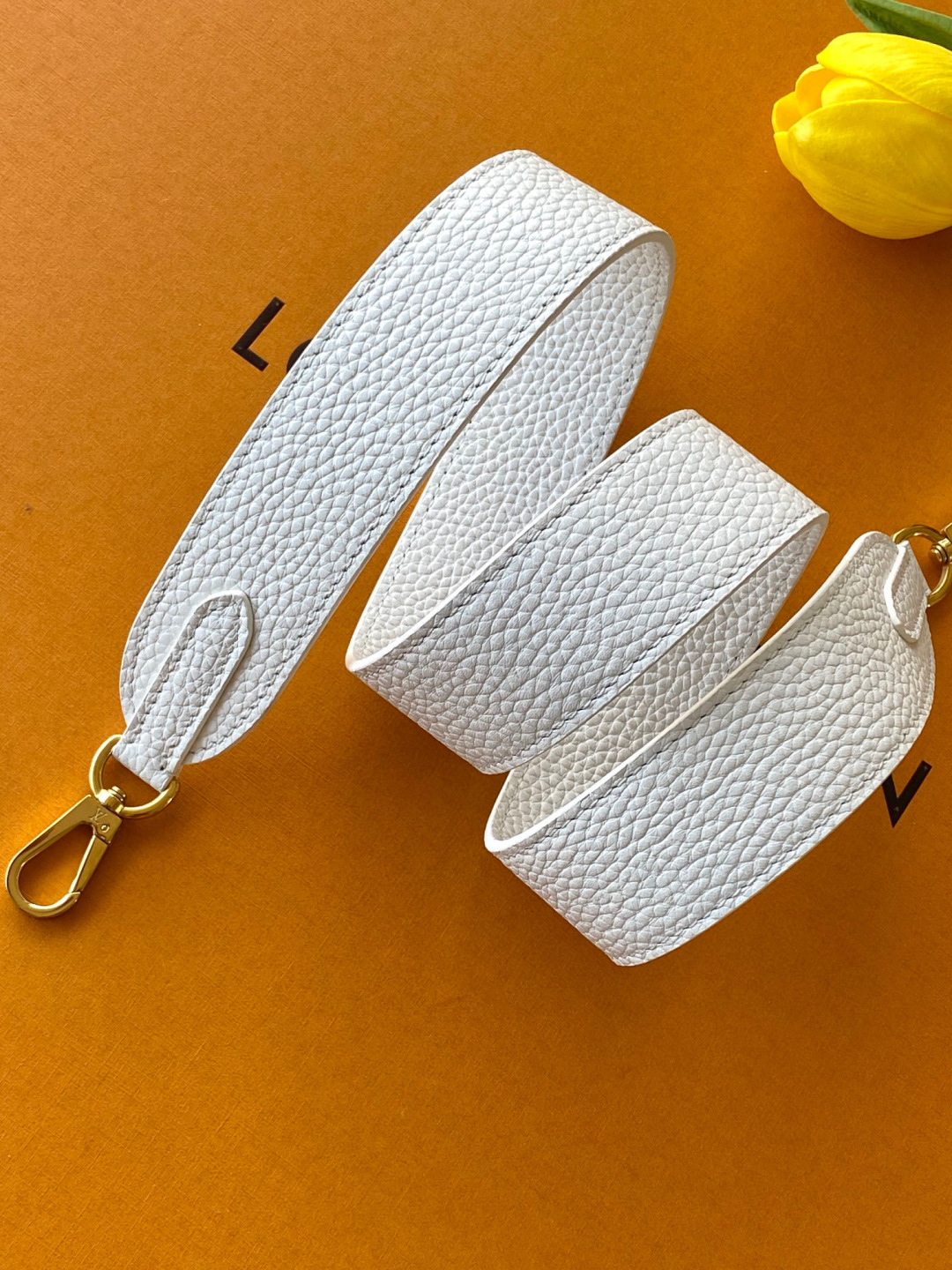 Louis Vuitton 全钢五金 变码芯片 配全套包装 M56660进口牛皮白色金扣