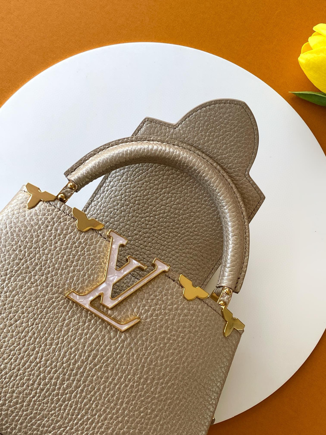 Louis Vuitton M22436 全钢五金 进口牛皮金属卡其金扣本款