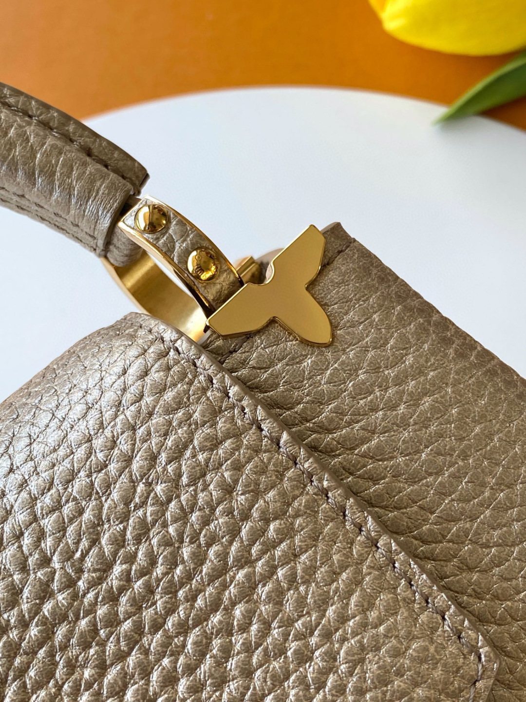 Louis Vuitton M22436 全钢五金 进口牛皮金属卡其金扣本款
