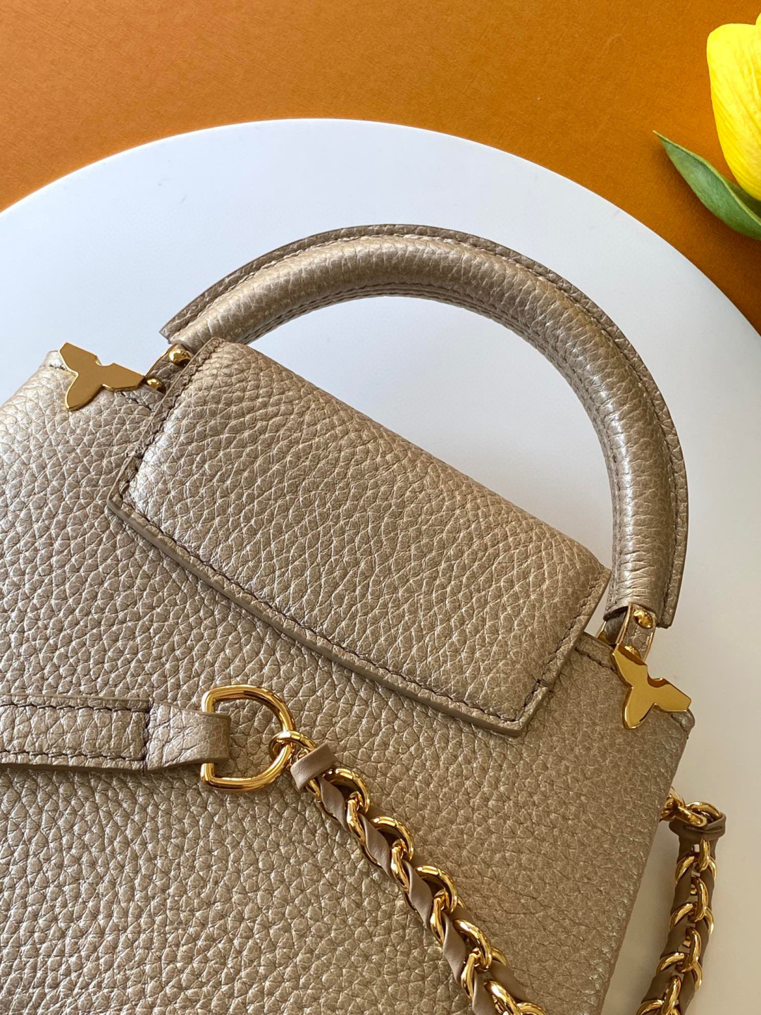 Louis Vuitton M22436 全钢五金 进口牛皮金属卡其金扣本款