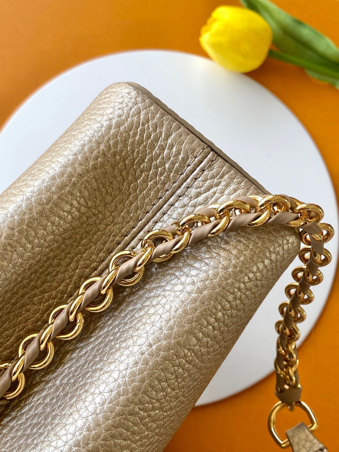 Louis Vuitton 变码芯片版 全钢五金 进口牛皮 M22437金属卡其色金扣