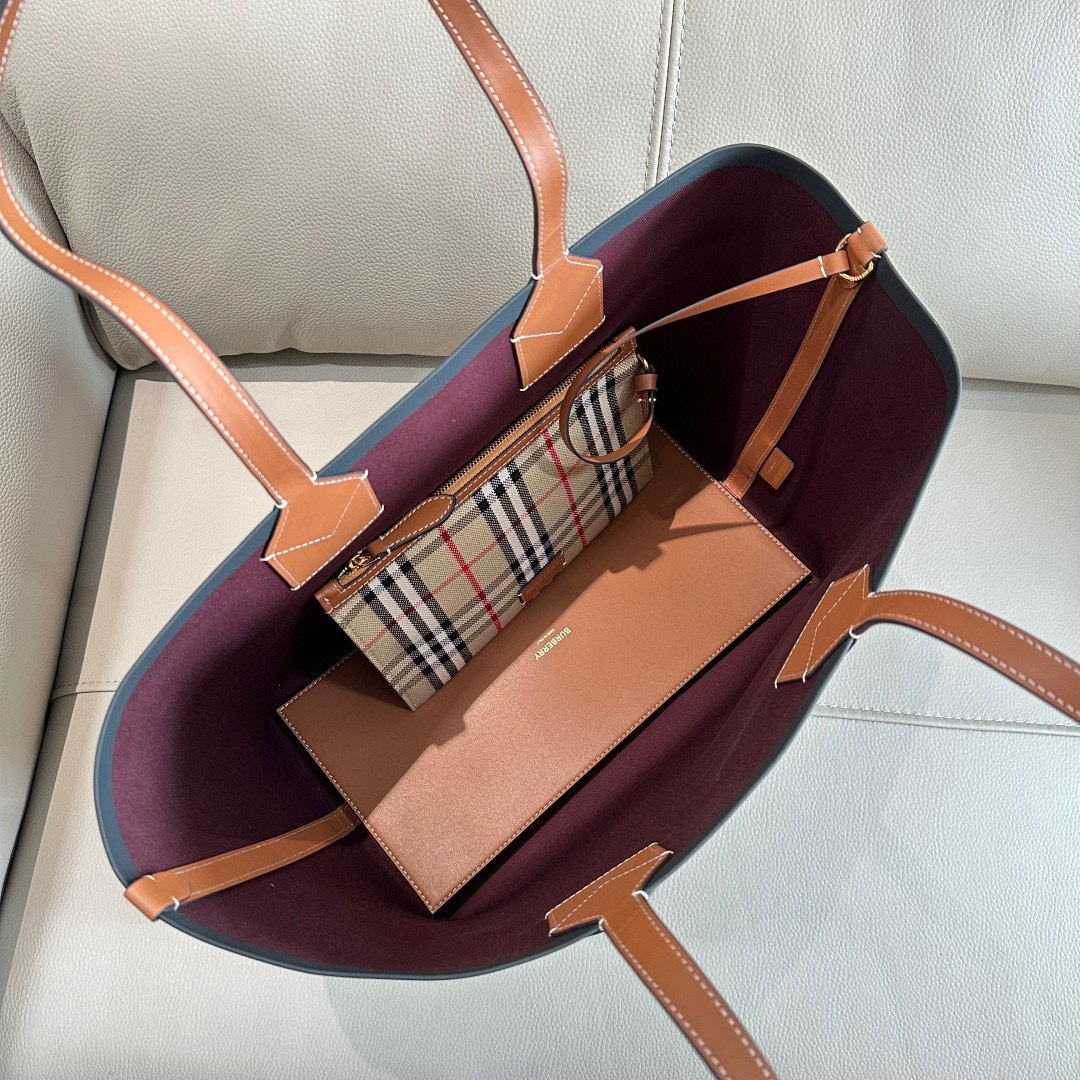 Burberry bur双面托特包