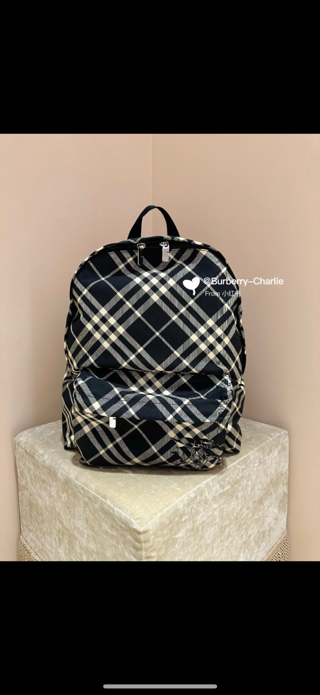 Burberry Bbr plaid camera bag, waist bag, backpack