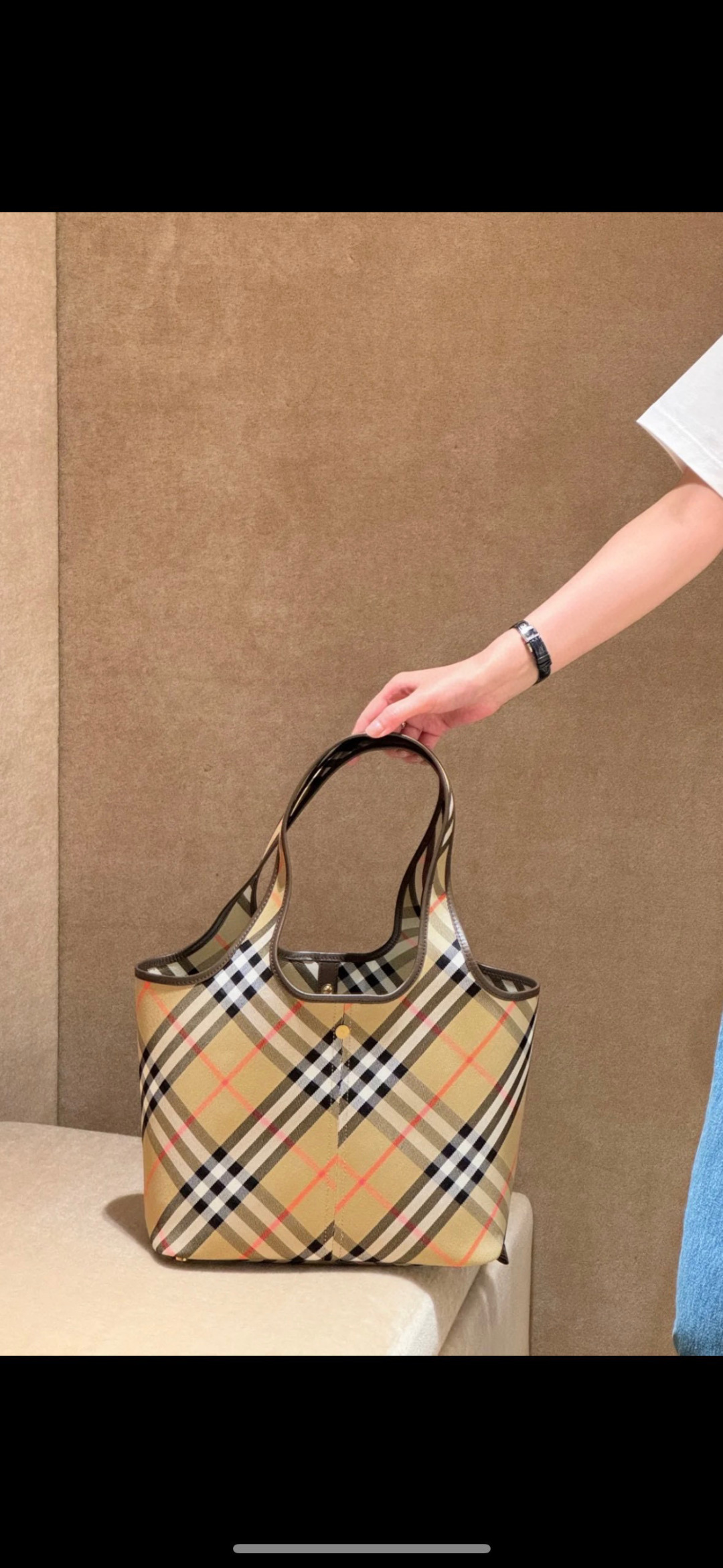 Burberry Bias cut check shoulder bag