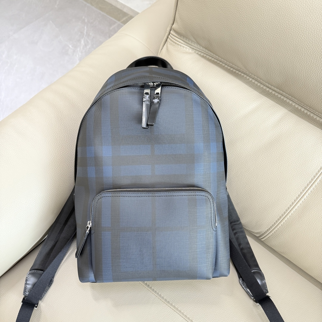 Bur London 格纹双肩包 - 耐久性抜群の多機能デザイン