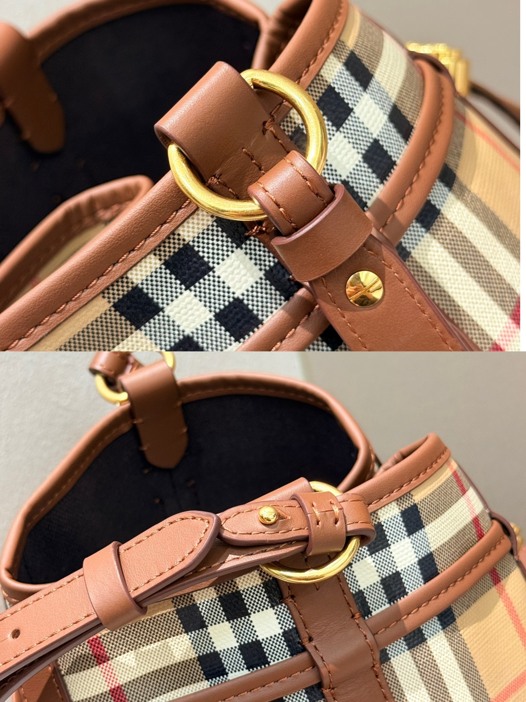 () Top quality, large bucket bag made of coated cotton canvas photo 8