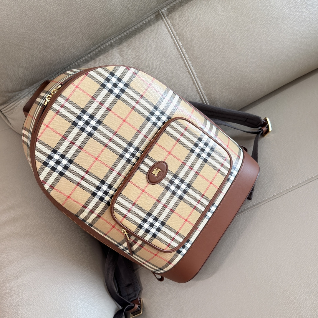 Top quality, new plaid backpack 🎒 made of cotton canvas fabric