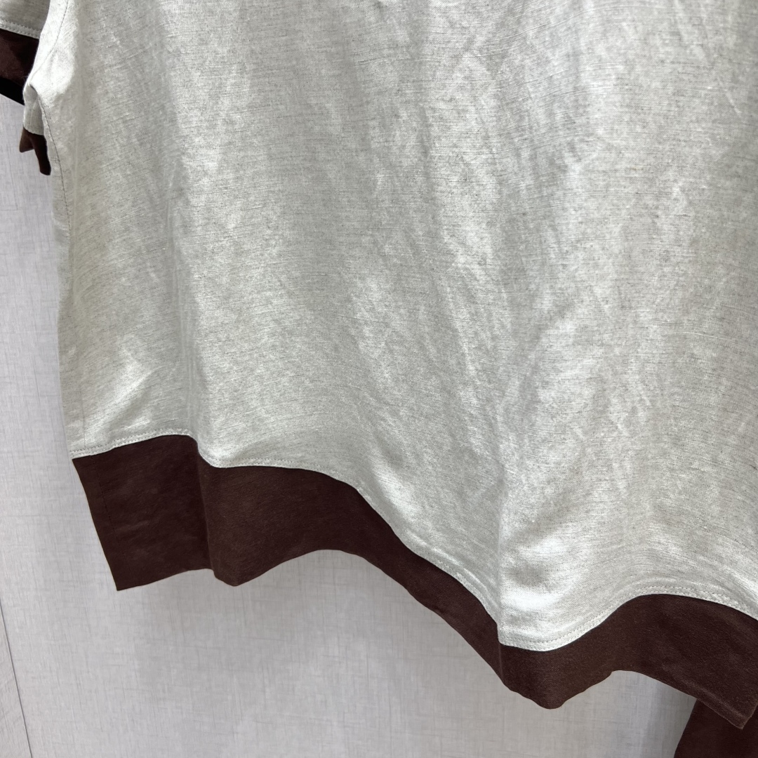 Cotton Linen Patchwork Set: Short Sleeve Top & Elastic Waist Pants 8 cmp i1750357776565 1578 0 6